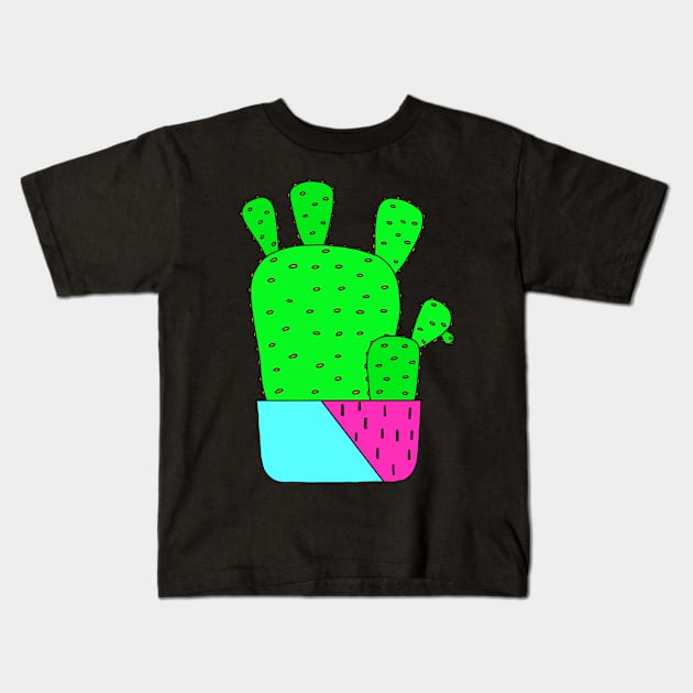 Cute Cactus Design #164: Big Cacti In Nice Planter Pot Kids T-Shirt by DreamCactus